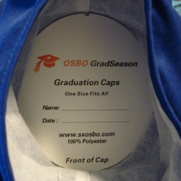 ROYAL BLUE GRADUATION ROBE & HAT - Picture 3 of 5